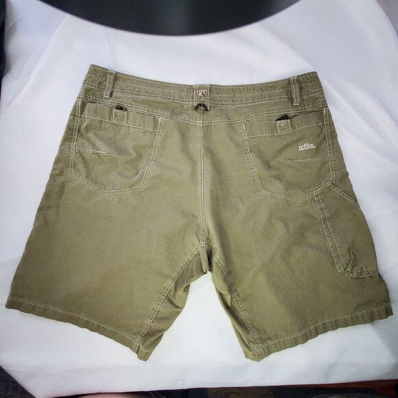 Kühl Mens Cargo Shorts Size 40 Khaki Outdoor Hiking Ripstop Utility Gorpcore - Picture 2 of 9